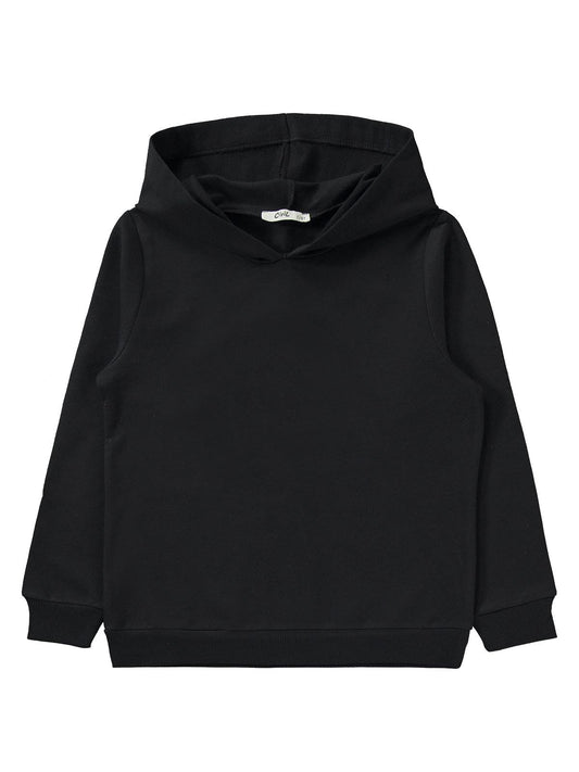 Civil Erkek Çocuk Unisex Basic Eşofman Takımı | 2 İp - 2 İp Uzun Kol | Okul Kreş ve Günlük Kullanım - Siyah