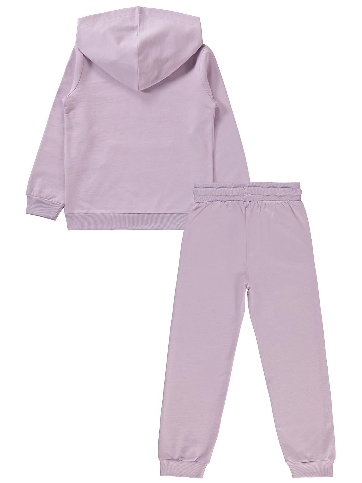 Civil Girls Basic 2'li 6-9 Yaş Eşofman Takımı - Lila