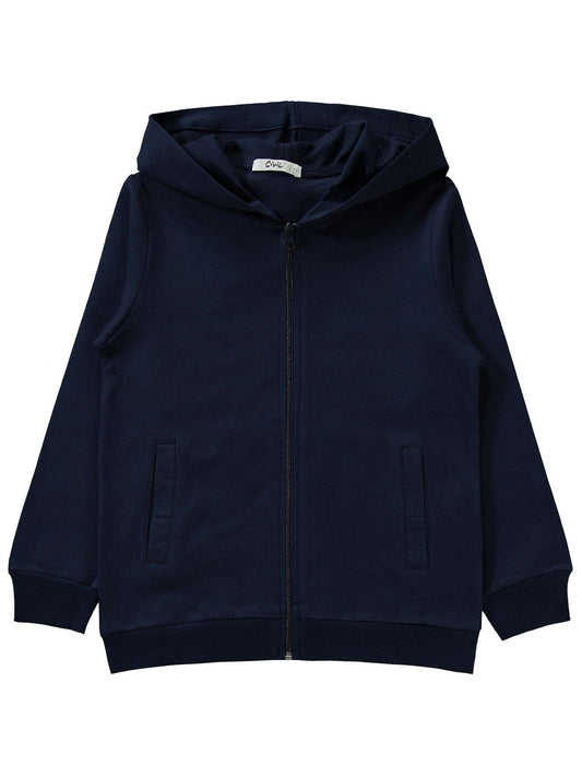 Civil Erkek Çocuk Unisex Basic Eşofman Takımı | 2 İp - 2 İp Uzun Kol | Okul Kreş ve Günlük Kullanım - Lacivert