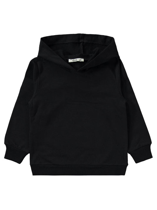 Civil Erkek Çocuk Unisex Basic Eşofman Takımı | 2 İp - 2 İp Uzun Kol | Okul Kreş ve Günlük Kullanım - Siyah
