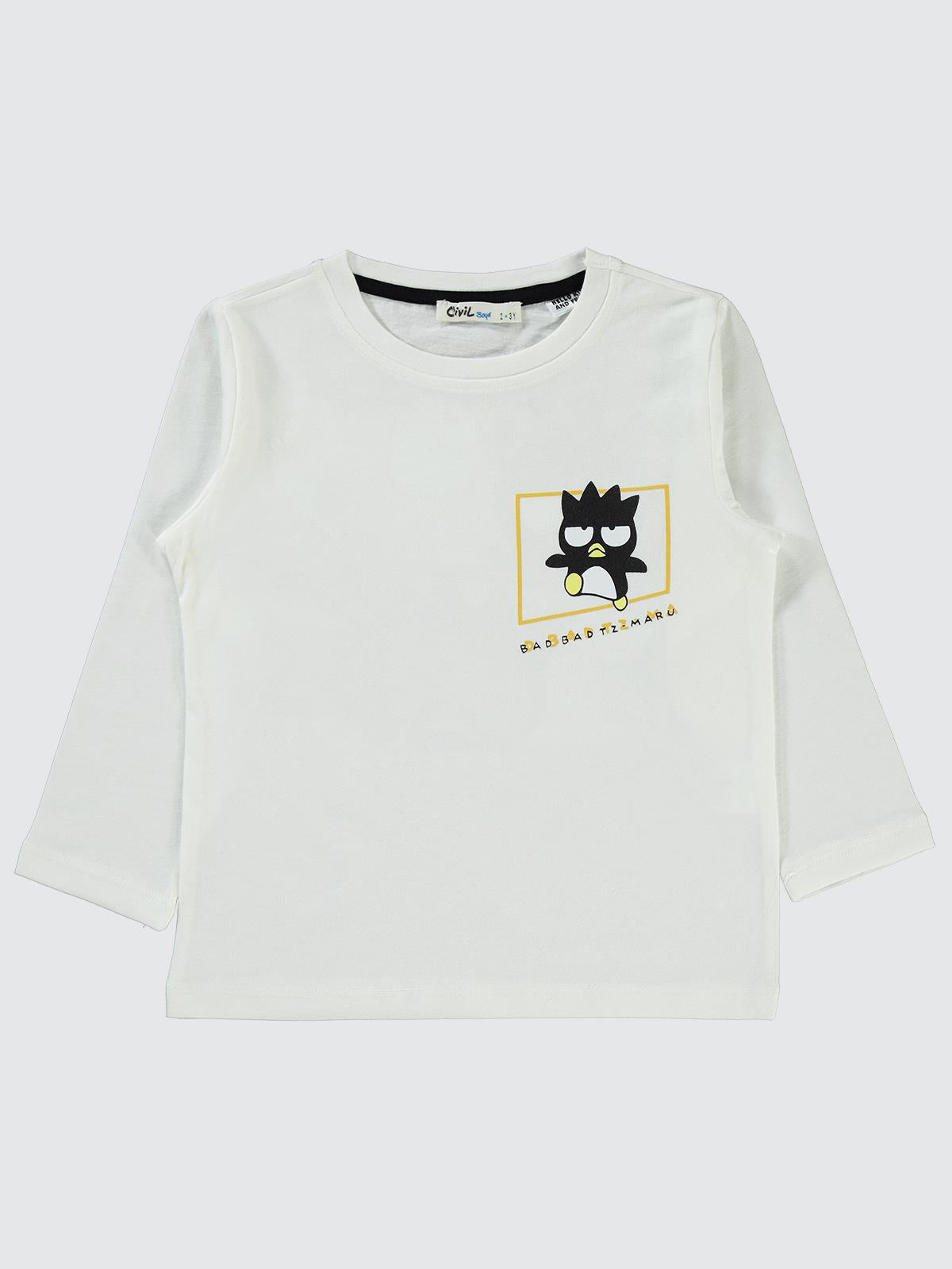 Hello Kitty Sanrio Bad Badtz Maru 2-5 Yaş Sweatshirt - Ekru