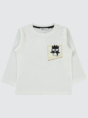 Kız Çocuk Hello Kitty Sanrio Bad Badtz Maru 2-5 Yaş Sweatshirt Ekru