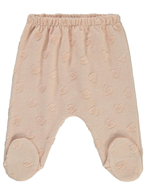 Civil Baby Kalp Jakarlı 1-6 Ay Tek Alt Bebe - Pudra