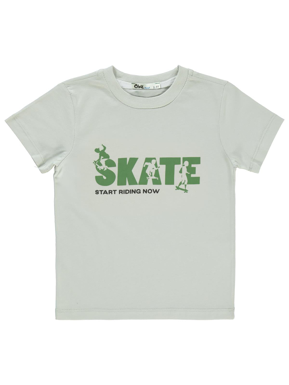 Civil Boys Kapak Cepli Tişörtlü Gömlek 2-5 Yaş Gömlek - Mavi