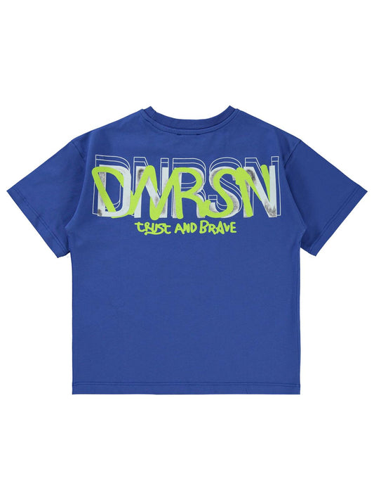 Civil Boys Dnrsn Baskılı 10-13 Yaş Tişört - Mavi