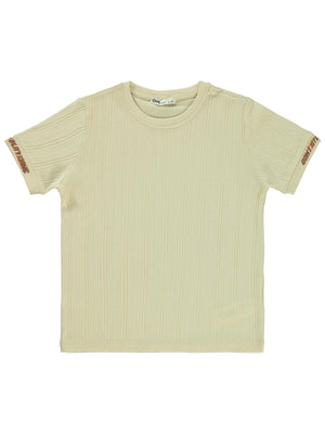 Civil Boys Dont Stop Baskılı 10-13 Yaş Tişört - Bej