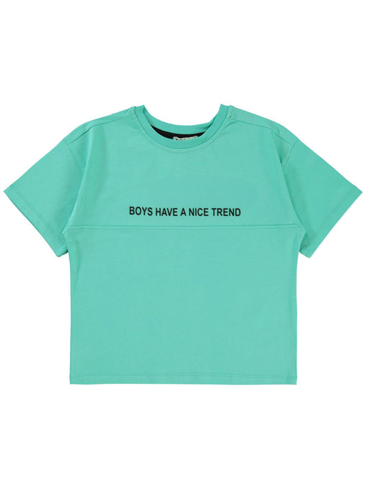 Civil Boys Boys Have Baskılı 10-13 Yaş Tişört - Yeşil