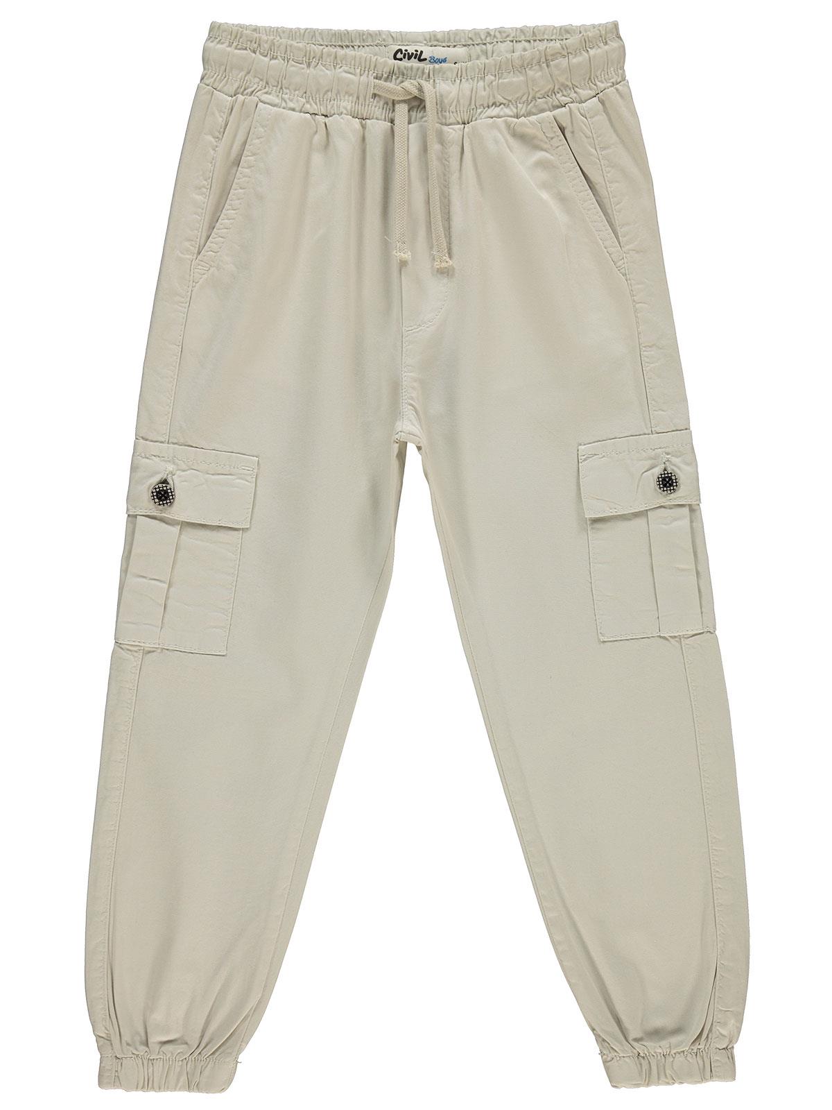 Civil Boys Bel Paça Lastikli Kargo Cepli 10-13 Yaş Pantolon - Gri