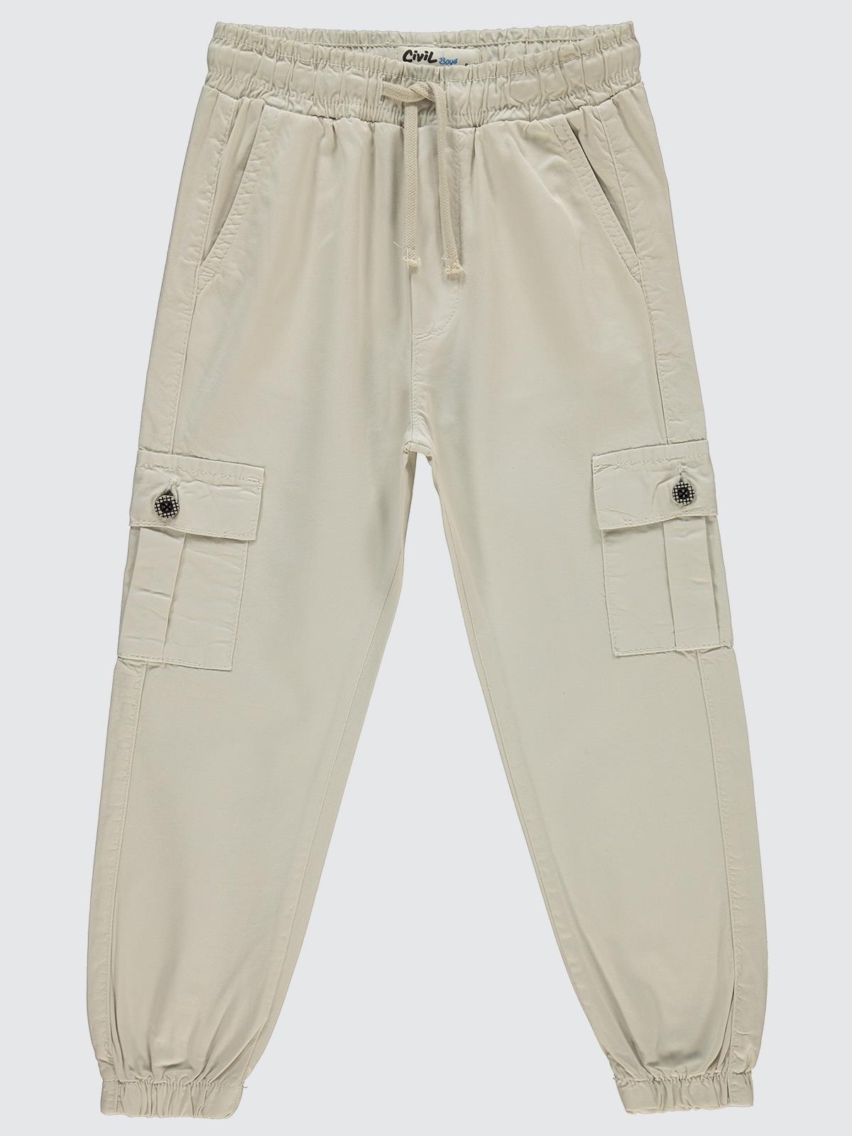 Civil Boys Bel Paça Lastikli Kargo Cepli 10-13 Yaş Pantolon - Gri