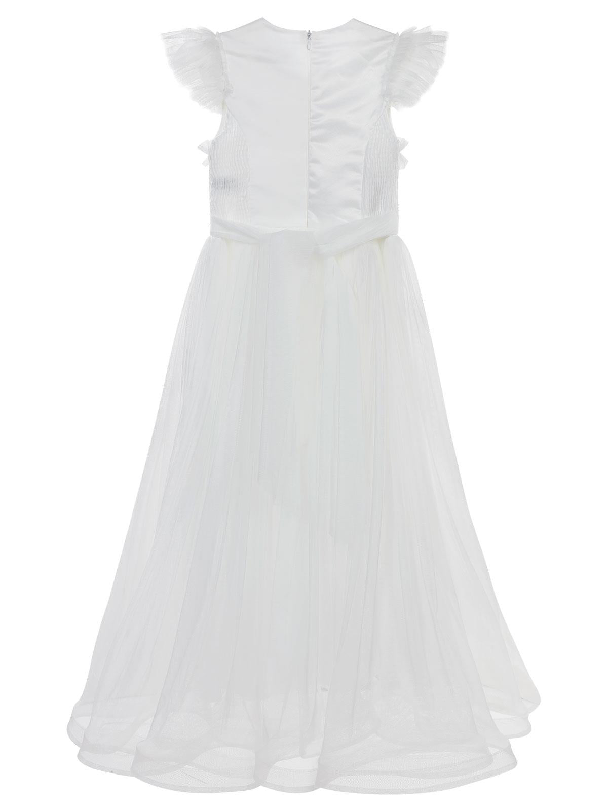 Civil Girls Bağcıklı 6-14 Yaş Abiye - Kırık Beyaz