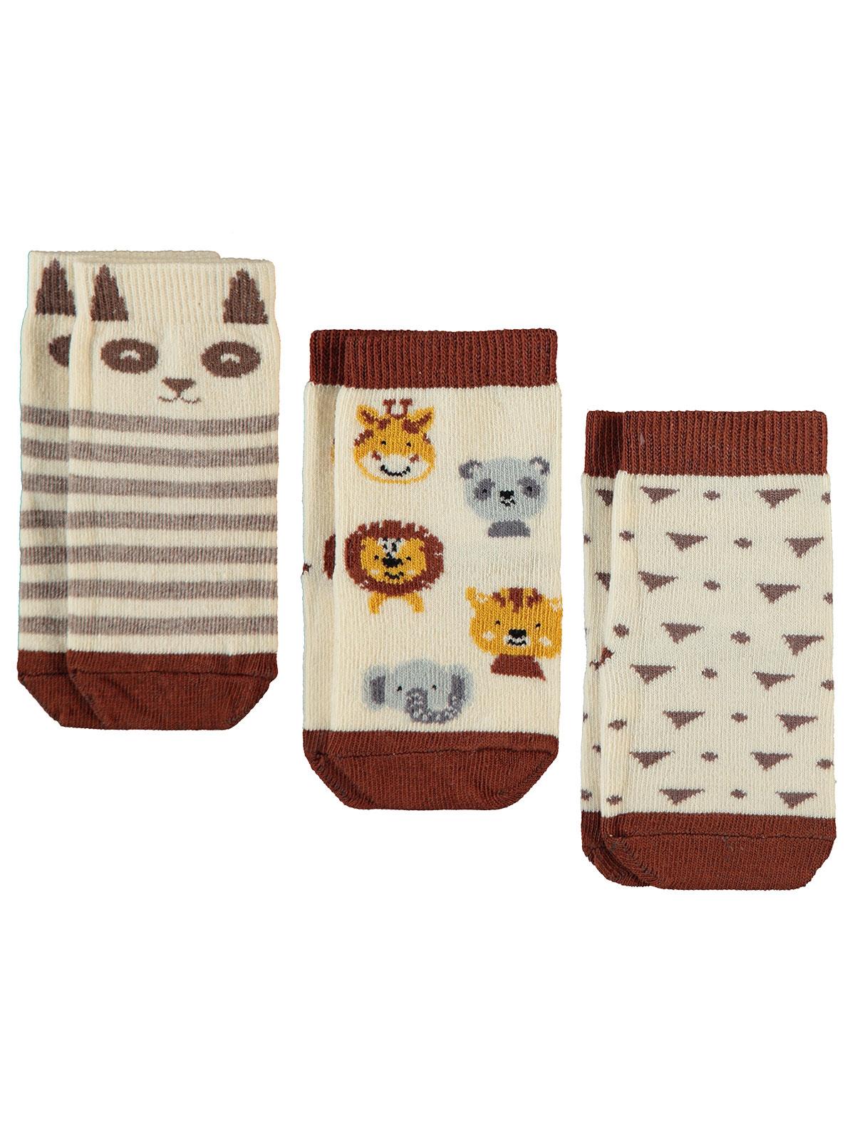 Civil Baby Erkek Bebek 3'lü Çorap Set 6-18 Ay
