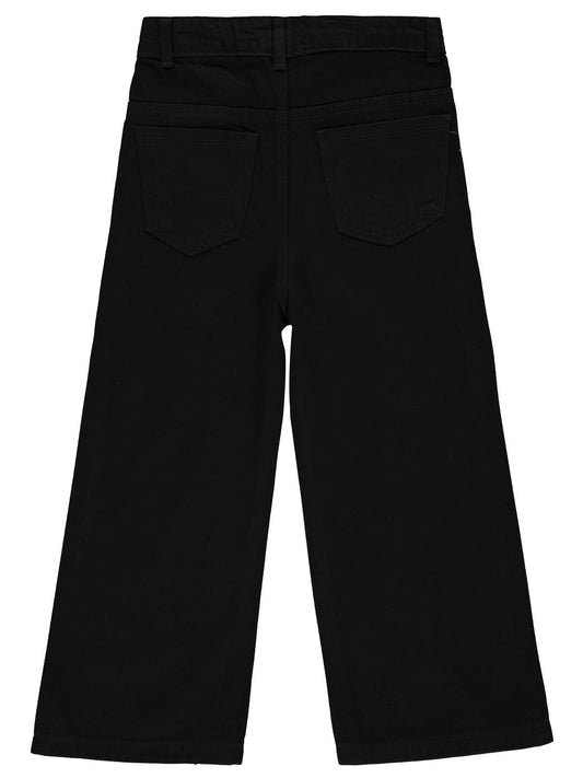 Civil Girls Taş Baskılı 6-9 Yaş Pantolon - Siyah
