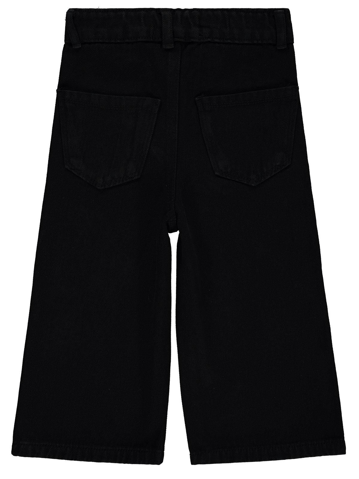 Civil Girls Çiçek Nakışlı 2-5 Yaş Pantolon - Siyah