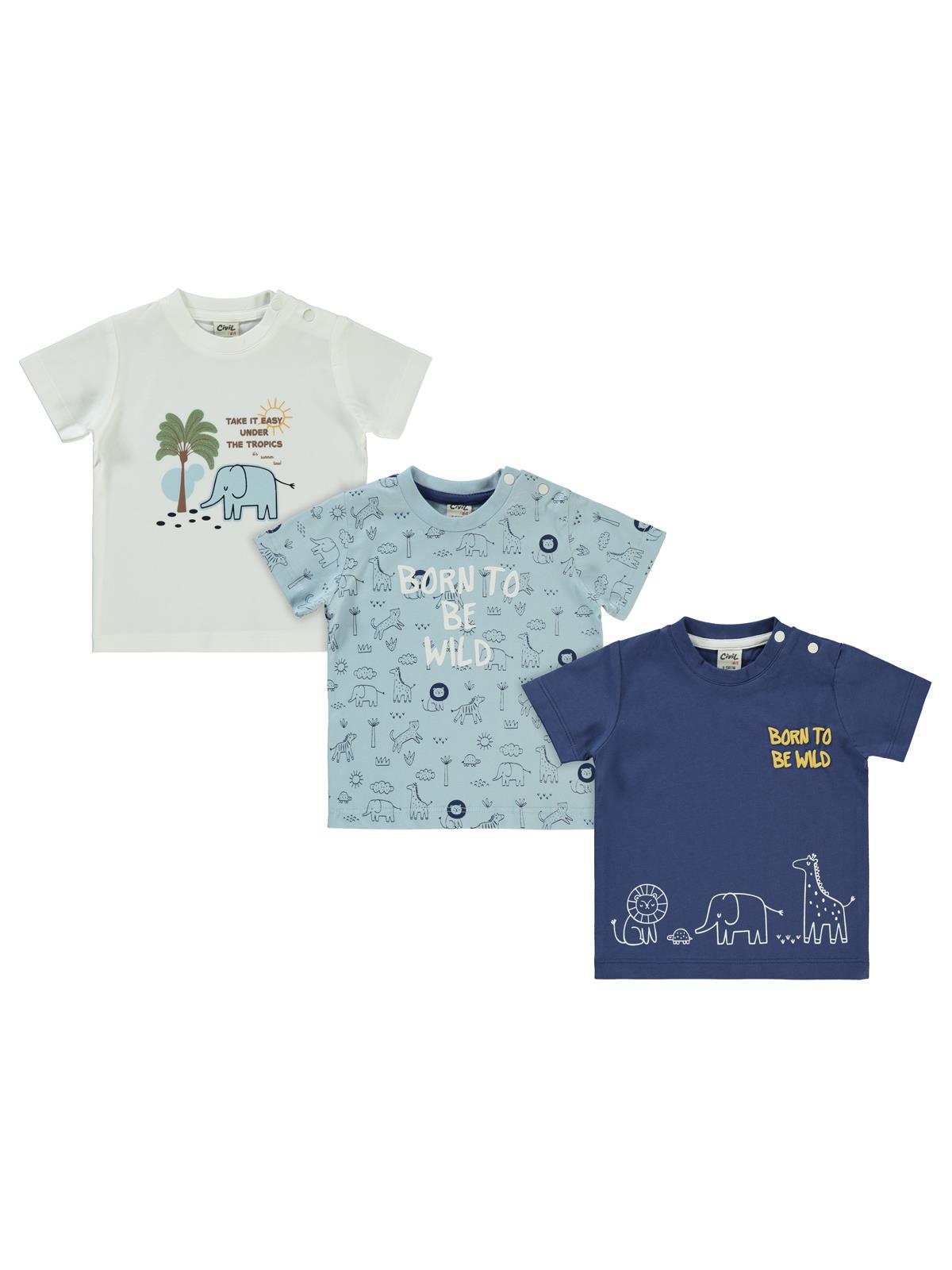 Civil Baby 3'lü Set 6-18 Ay Tişört