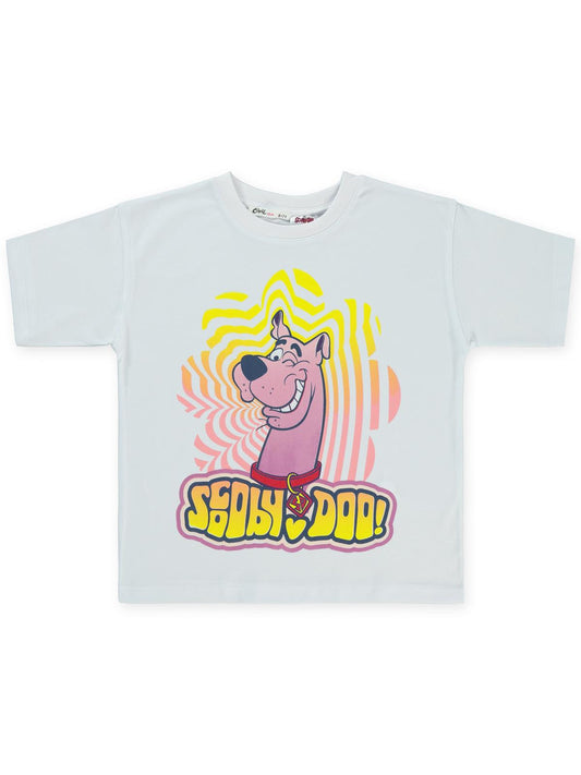 Scooby Doo 10-13 Yaş Tişört - Beyaz