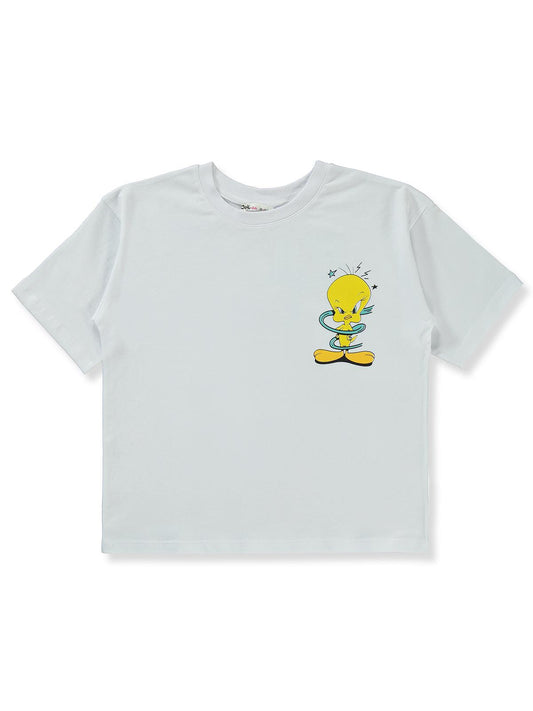Tweety 10-13 Yaş Tişört - Beyaz