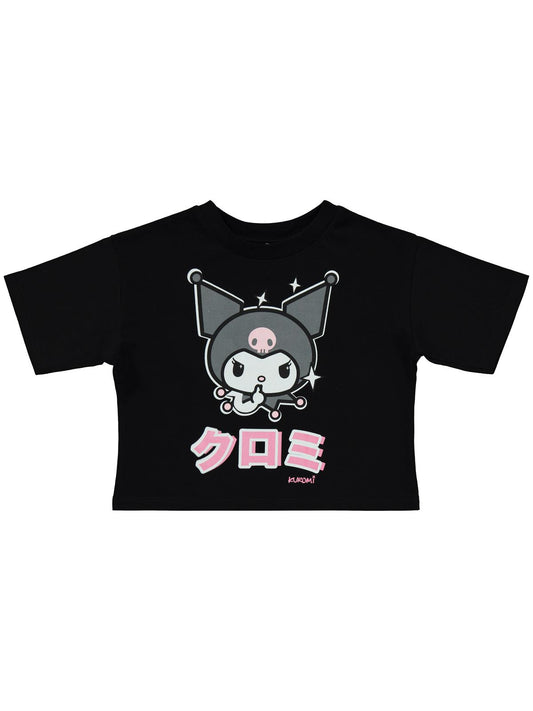 Kuromi 2-5 Yaş Tişört - Siyah