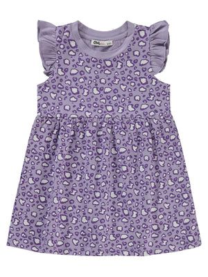 Civil Girls Leoparlı 2-5 Yaş Elbise - Lila