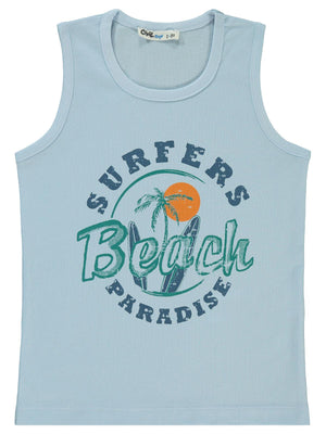 Civil Boys Surfer Beach Baskılı 2-5 Yaş Tişört - Mavi