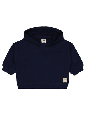 Civil Baby Civil Basic Timeless Kapüşonlu 6-18 Ay Sweatshirt - Lacivert