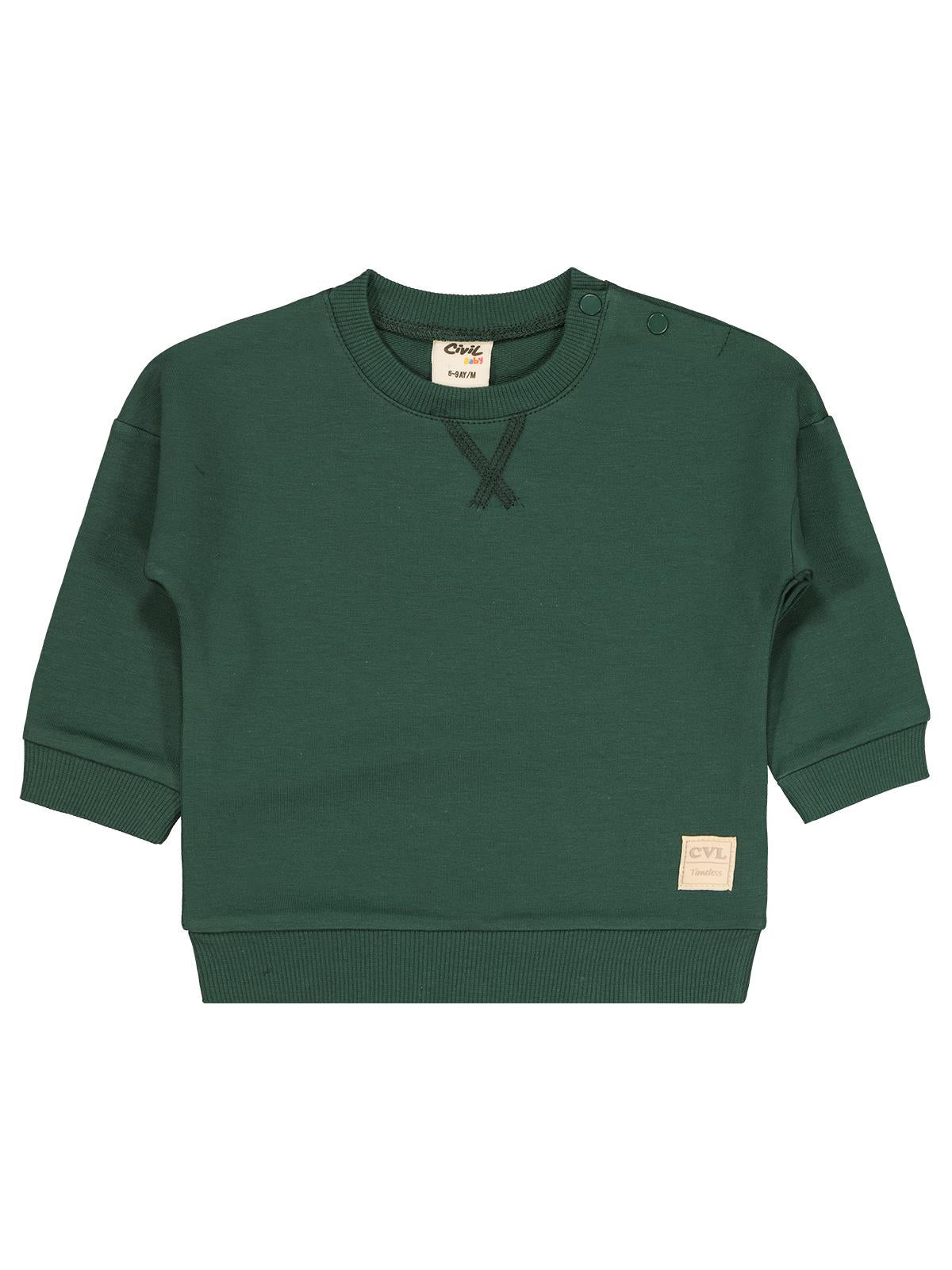Civil Baby Civil Basic Timeless 6-18 Ay Sweatshirt - Yeşil