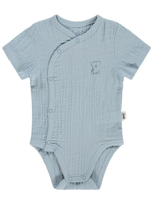 Civil Baby Ayıcık Baskılı 1-18 Ay Çıtçıtlı Badi - Mavi