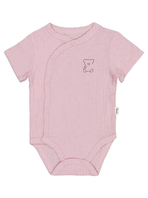 Civil Baby Ayıcık Baskılı 1-18 Ay Çıtçıtlı Badi - Pembe