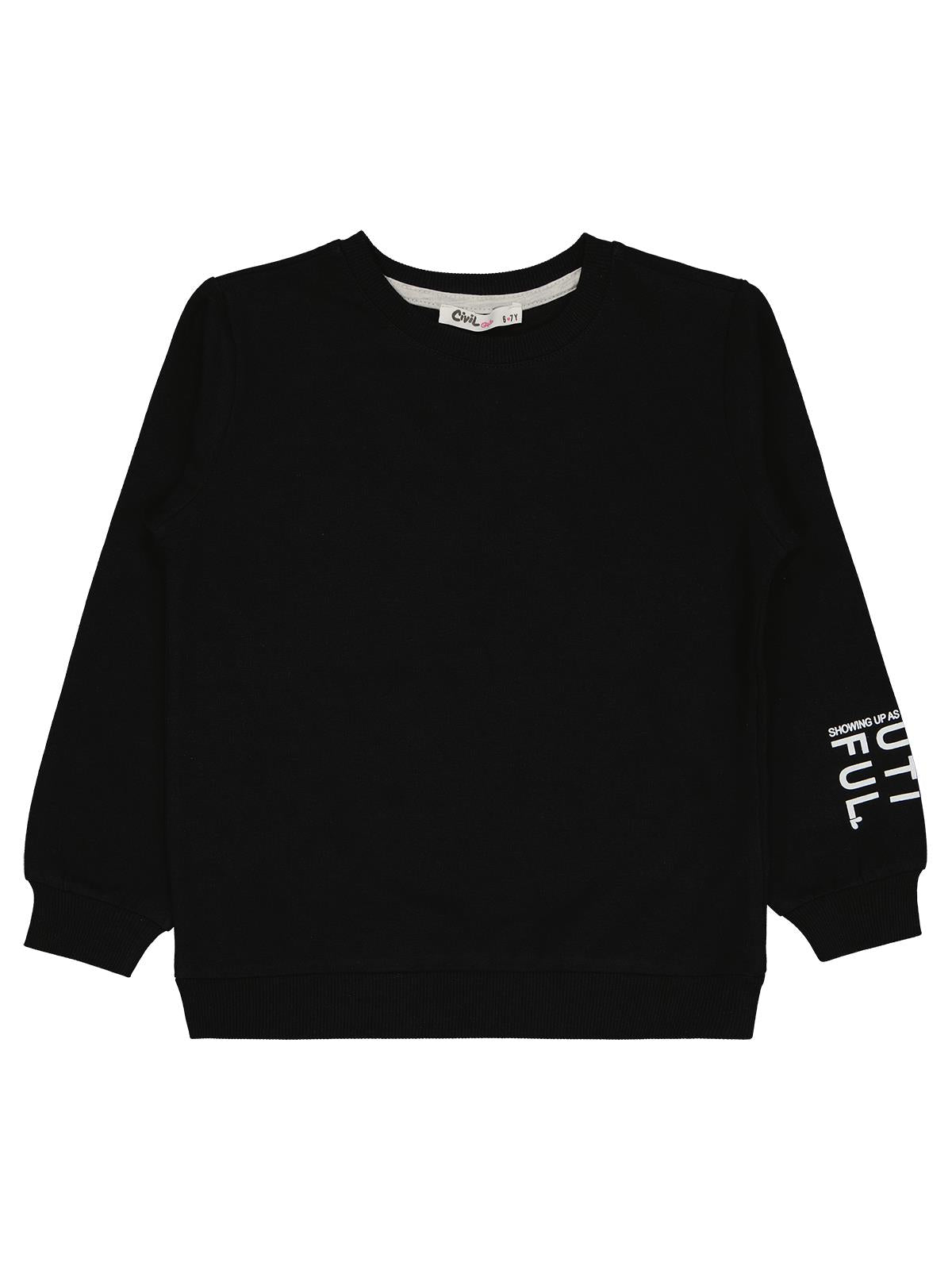 Civil Girls Basic 10-13 Yaş Sweatshirt - Ekru