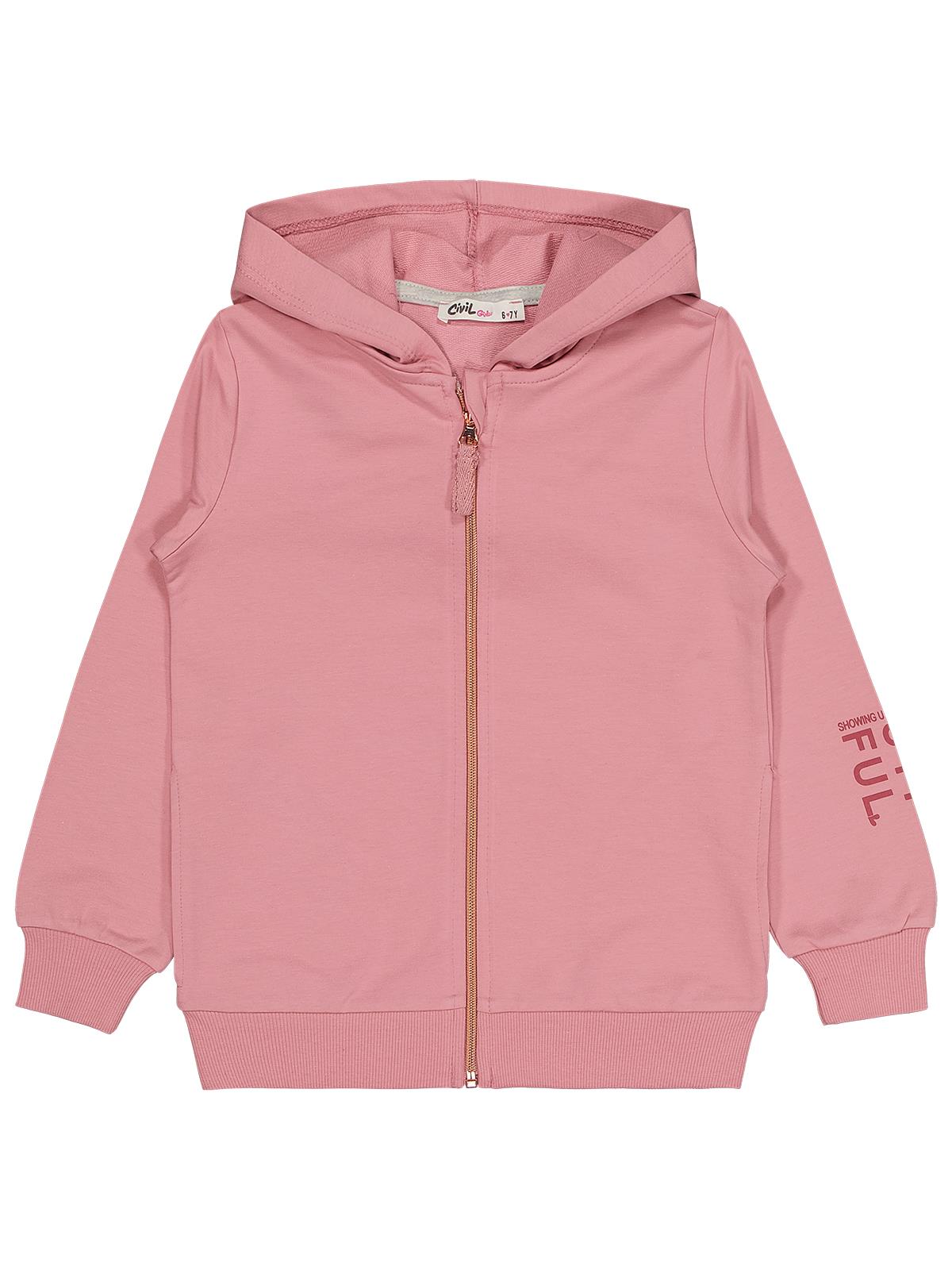 Civil Girls Basic 10-13 Yaş Hırka - Pembe