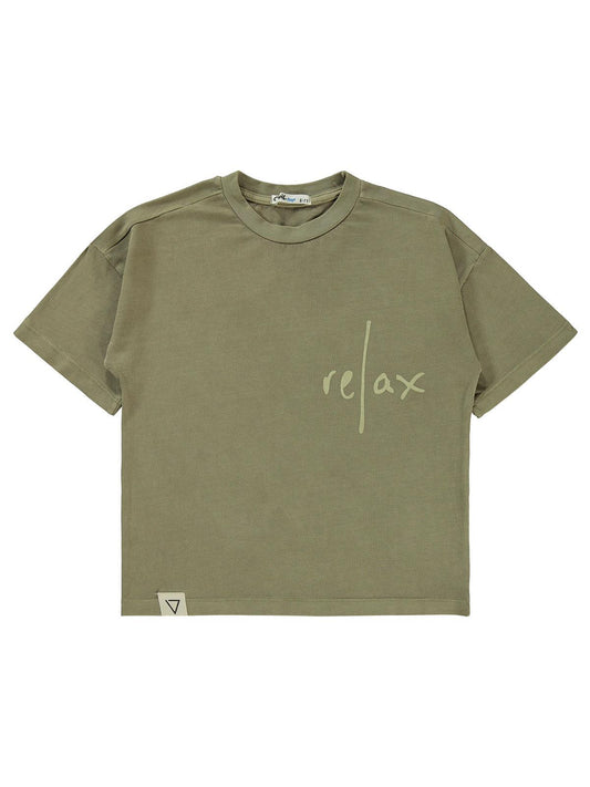 Civil Boys Relax Baskılı 6-9 Yaş Tişört - Bej