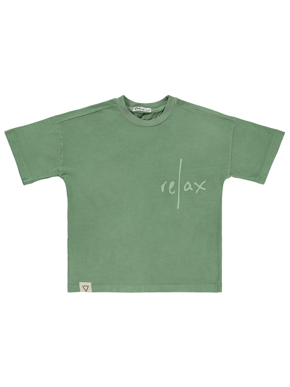 Civil Boys Relax Baskılı 6-9 Yaş Tişört - Haki