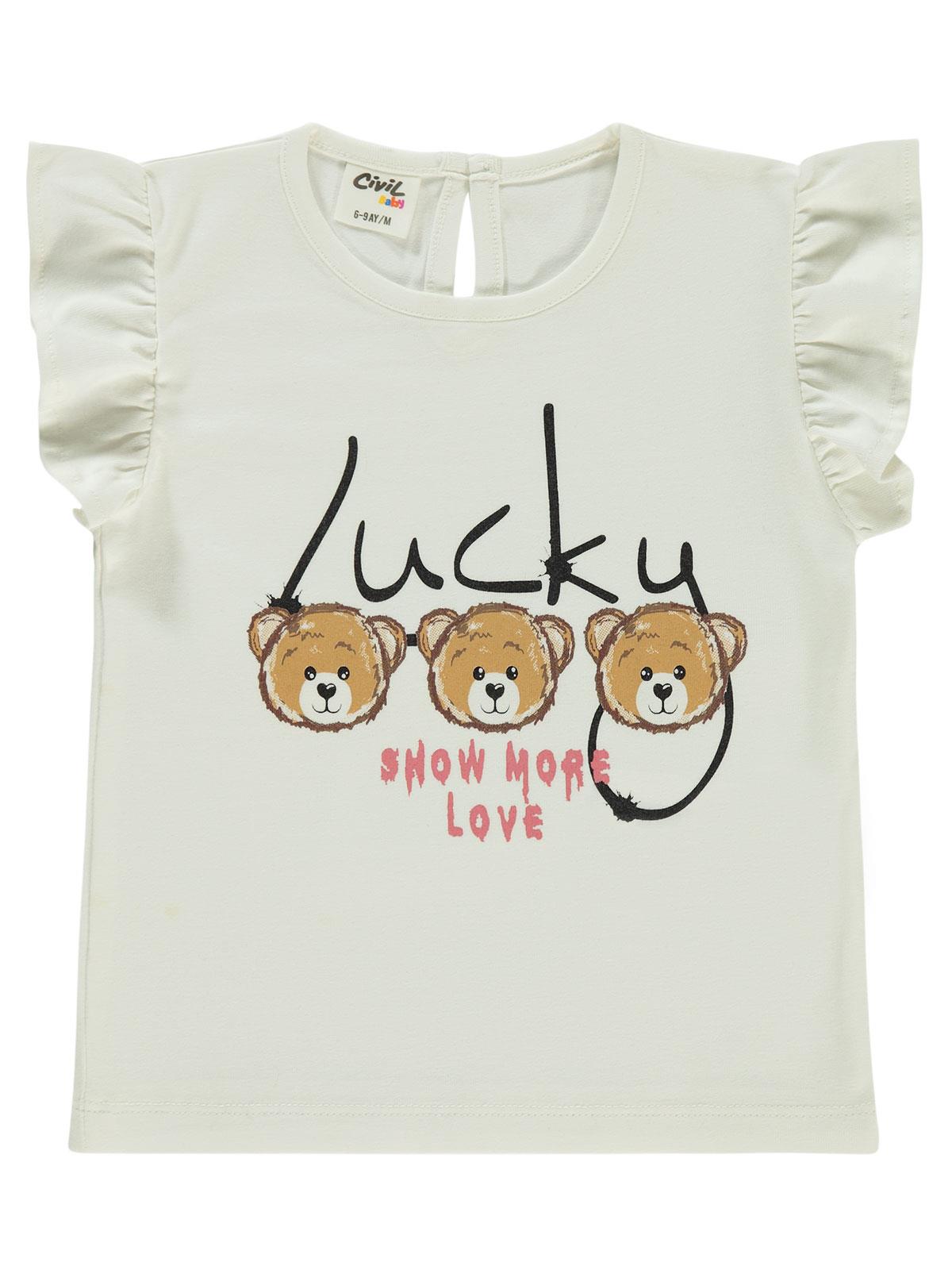 Civil Baby TeddyBear Baskılı 3'lü Set 6-18 Ay Tişört