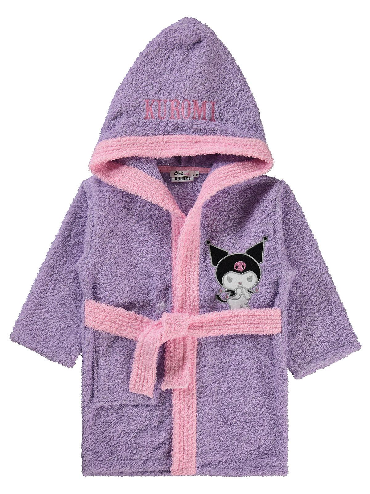 Kuromi 2-10 Yaş Bornoz - Lila