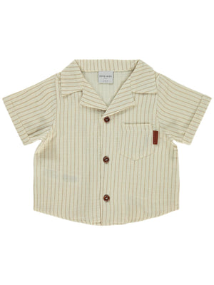 Pierre Cardin Çizgili 2-5 Yaş Gömlek - Kahve