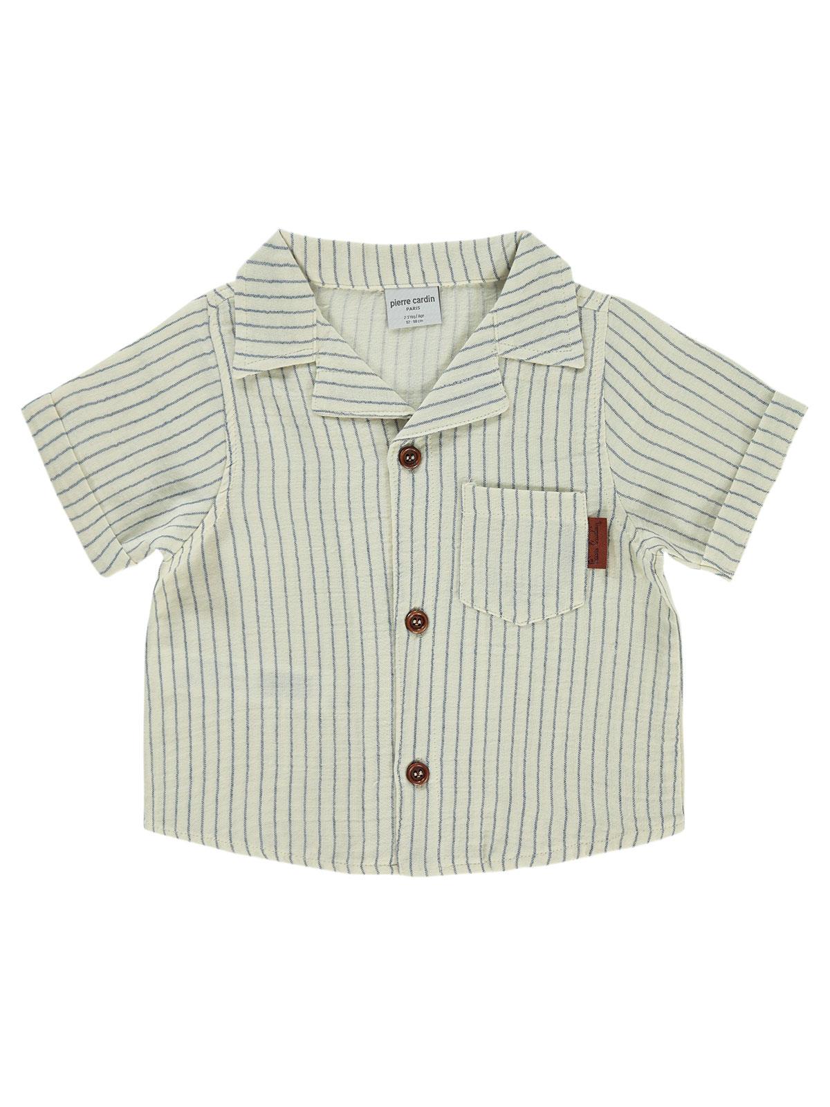 Pierre Cardin Çizgili 2-5 Yaş Gömlek - Mavi