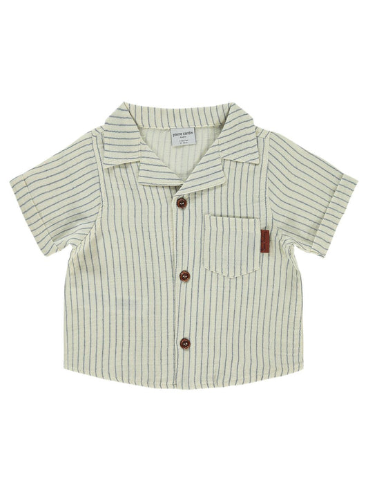 Pierre Cardin Çizgili 2-5 Yaş Gömlek - Mavi