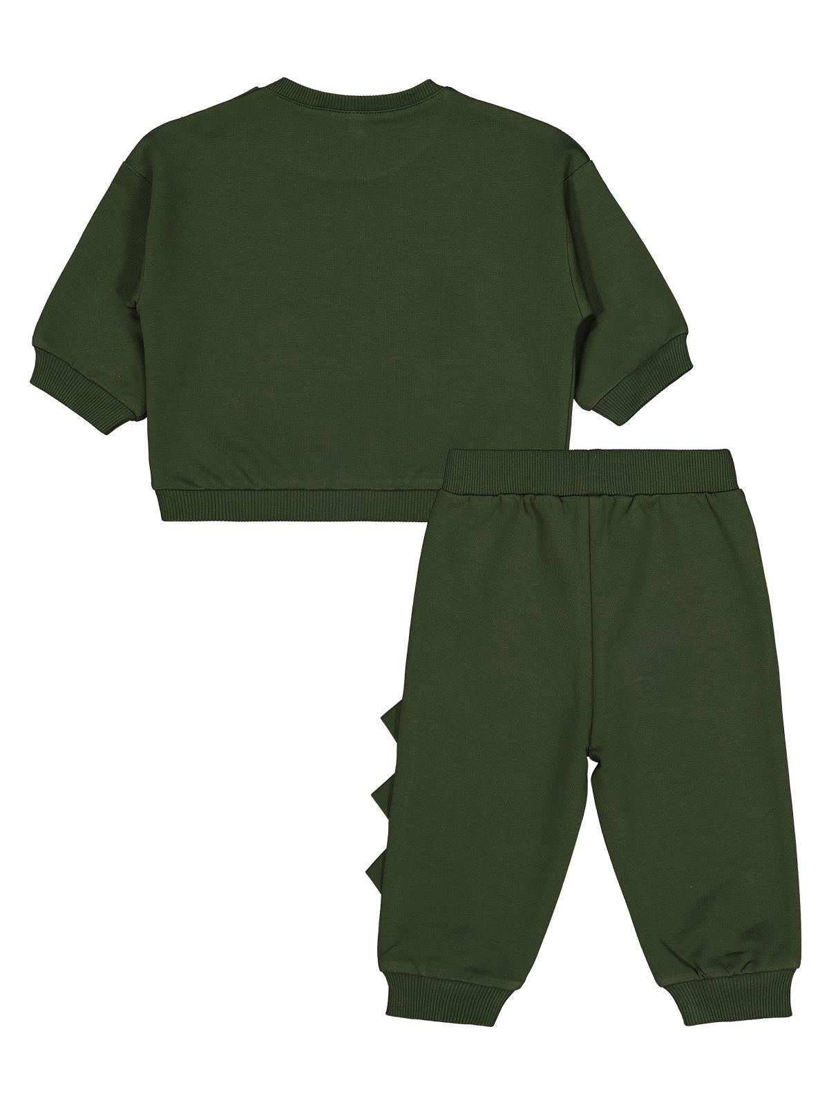 Civil Baby Dino Baskılı 6-18 Ay Takım - Yeşil