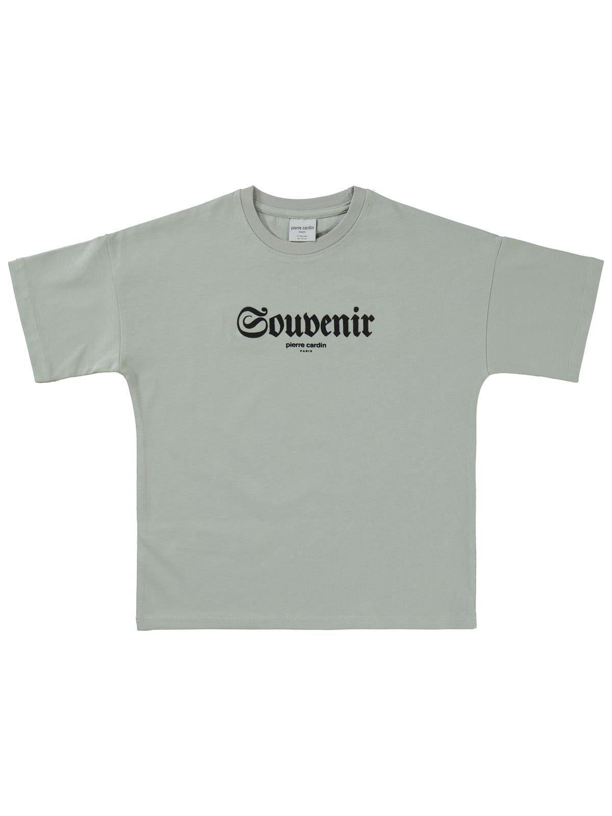 Pierre Cardin Souvenir Baskılı 6-9 Yaş Tişört - Gri