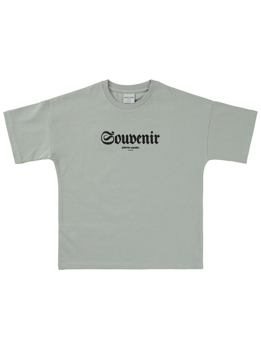 Pierre Cardin Souvenir Baskılı 6-9 Yaş Tişört - Gri