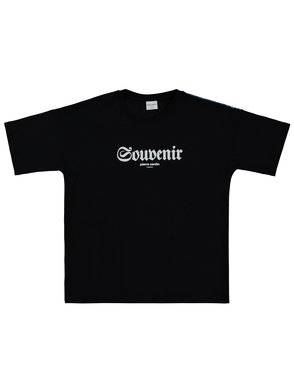 Pierre Cardin Souvenir Baskılı 10-12 Yaş Tişört - Siyah