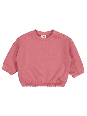 Civil Baby Kalp Nakışlı Basic 6-18 Ay Sweatshirt - Turuncu