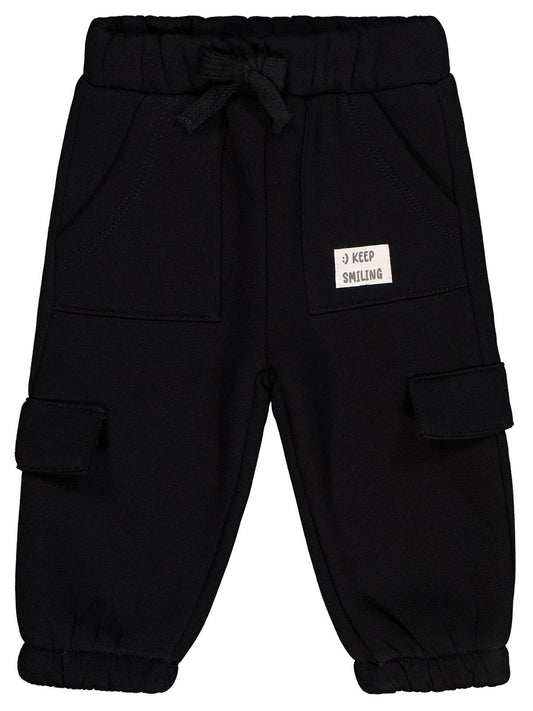 Civil Baby Keep Smiling Etiketli Basic 6-18 Ay Eşofman Altı - Siyah