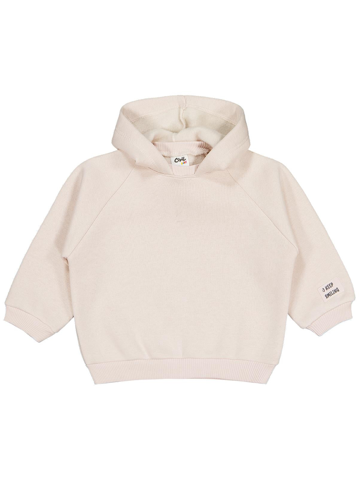 Civil Baby Keep Smiling Etiketli Basic 6-18 Ay Sweatshirt - Kahverengi