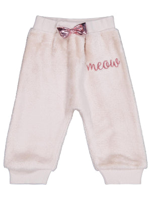 Civil Baby Bel Fiyonklu Meow Nakışlı 6-18 Ay Eşofman Altı - Bej