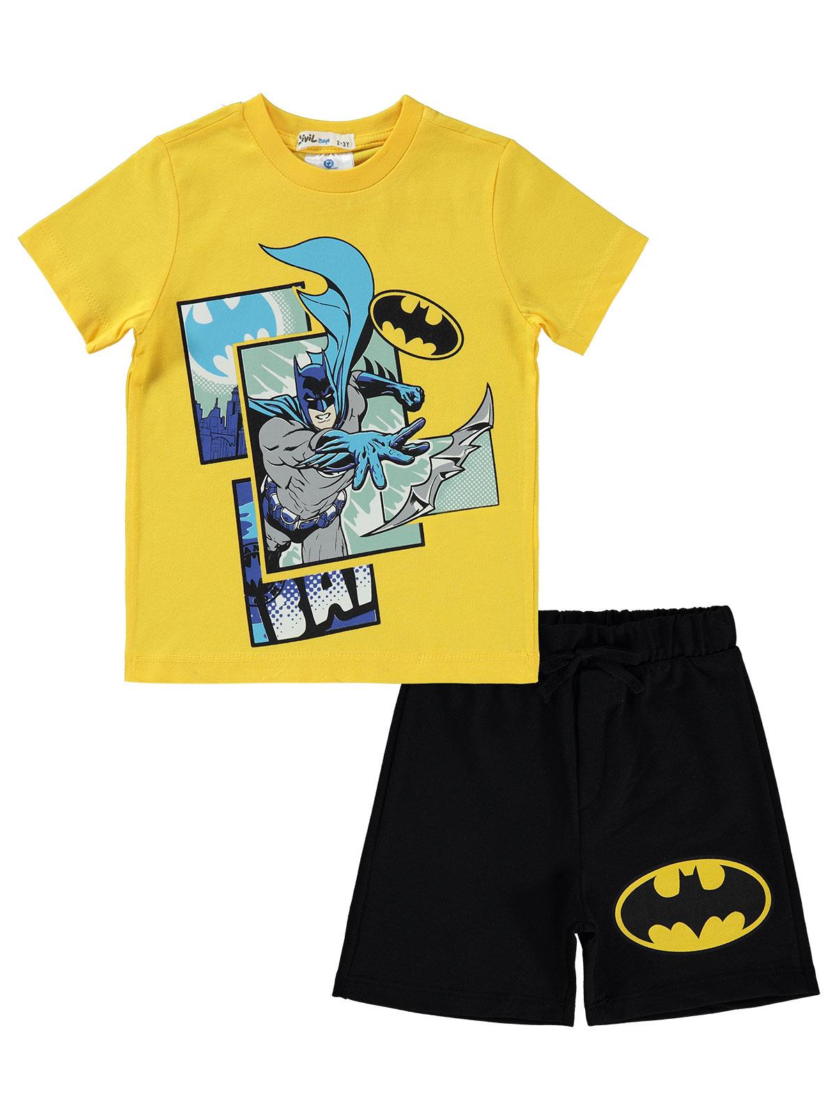 Batman Baskılı 2-5 Yaş Takım - Sarı