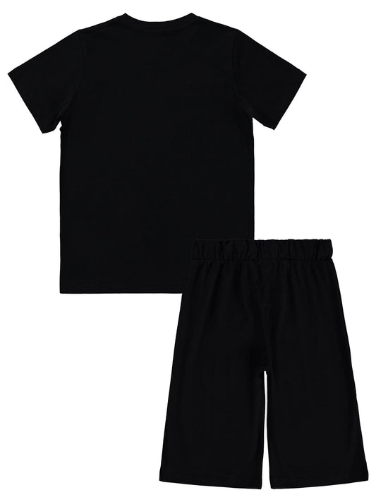 Civil Boys Future Baskılı 10-13 Yaş Pijama Takımı - Siyah