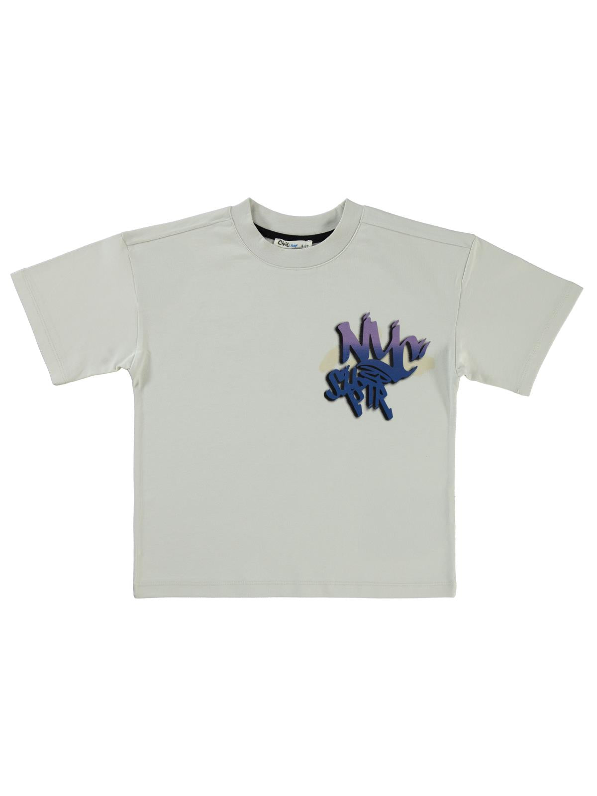 Civil Boys NYC Baskılı 6-9 Yaş Tişört - Gri