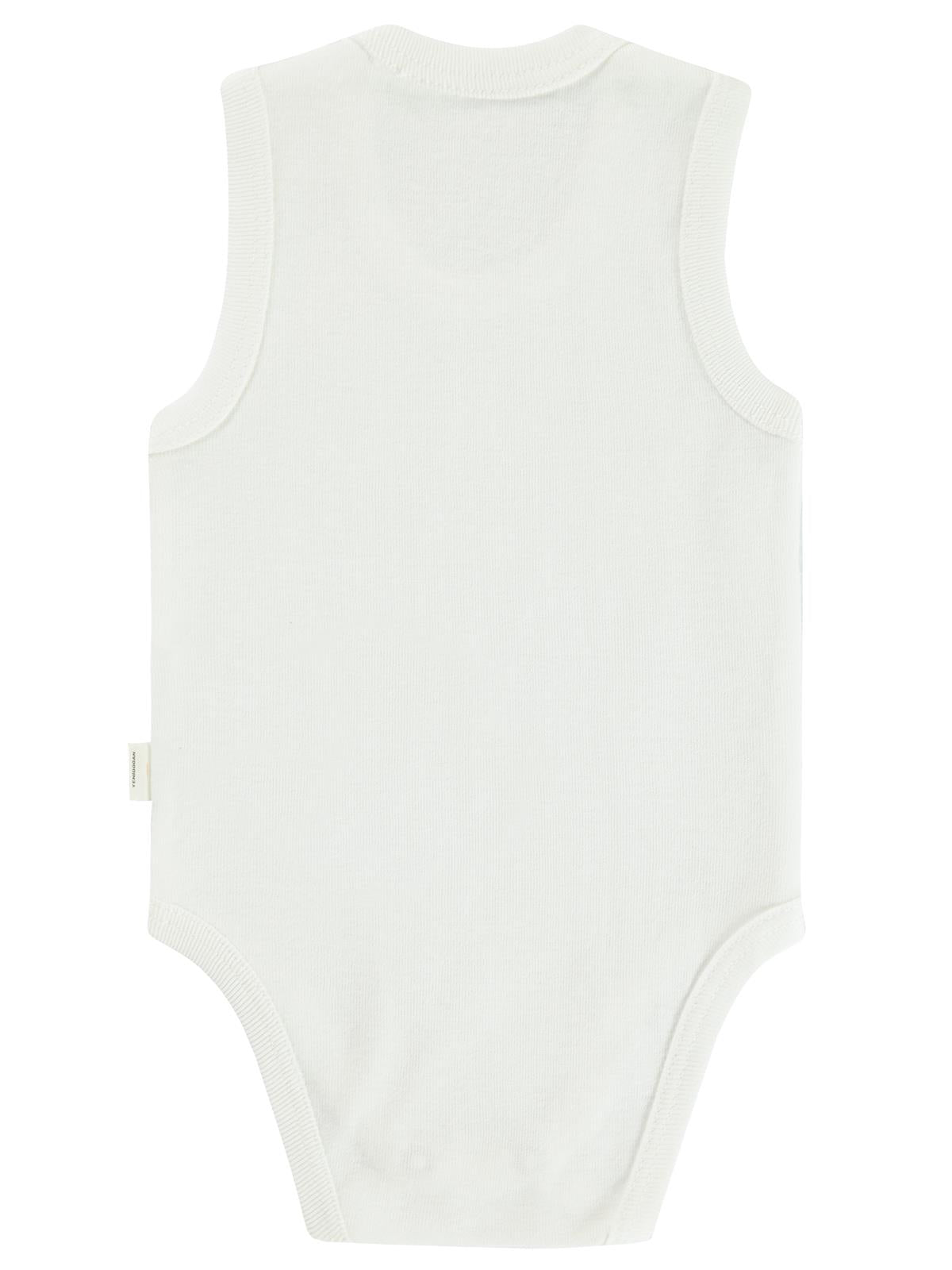 Civil Baby 5 li Düz Basic Sıfır Kol  Çıtçıtlı Badi - Ekru