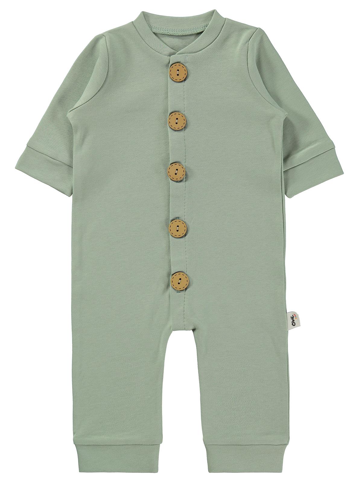 Civil Baby Düz Basic 1-6 Ay Tulum - Yeşil