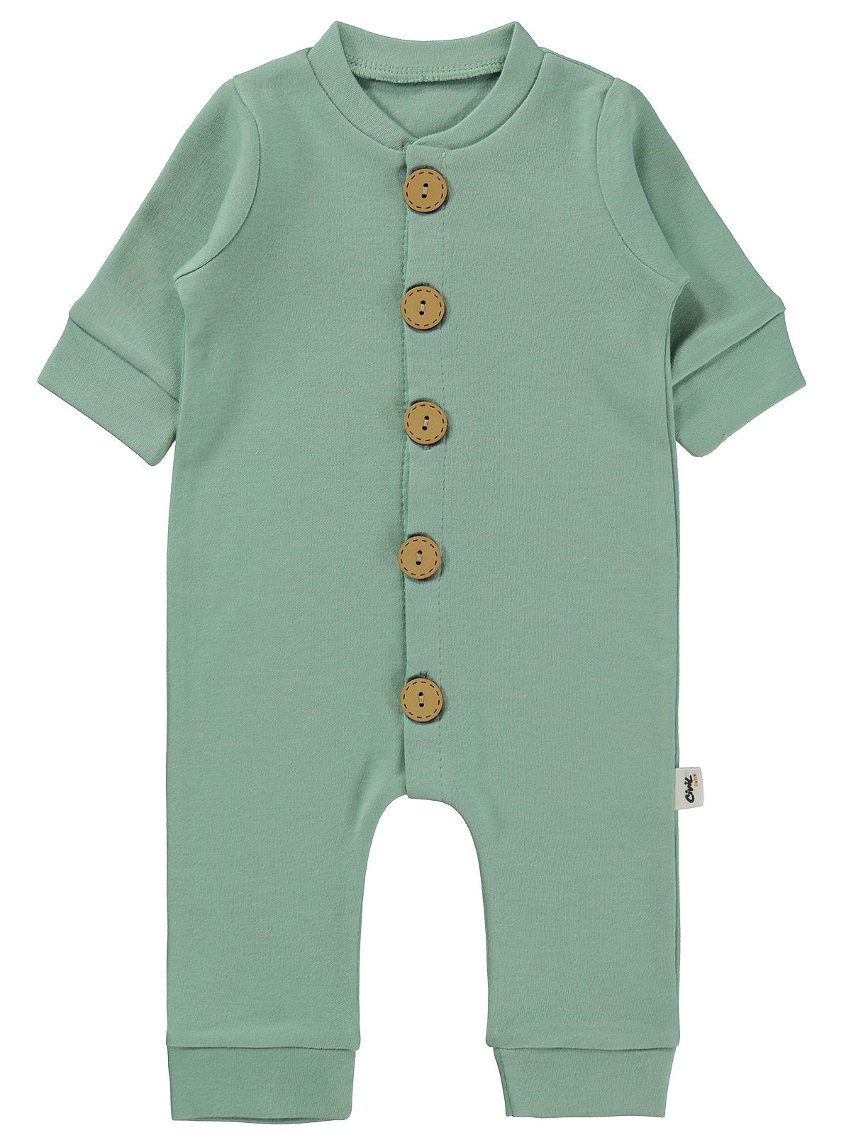 Civil Baby Düz Basic 1-6 Ay Tulum - Mavi